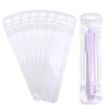 50Pcs Pen Packaging Bags, 1.77 X 7.28 Inch Clear Beadable Pen Bags Resealable Zipper Storage Pouch for Lipgloss, Jewelry, Cosmetic, Pens, Keychain