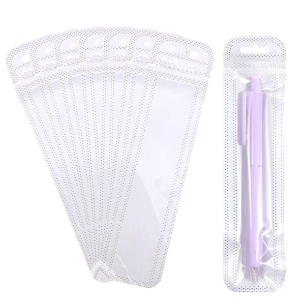 50Pcs Pen Packaging Bags, 1.77 X 7.28 Inch Clear Beadable