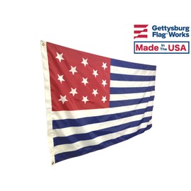 Fort Mercer American Revolution Historical Flag - Durable and Fade Resistant All Weather Nylon/Dacron for Outdoor Flying - Made in USA (3x5')