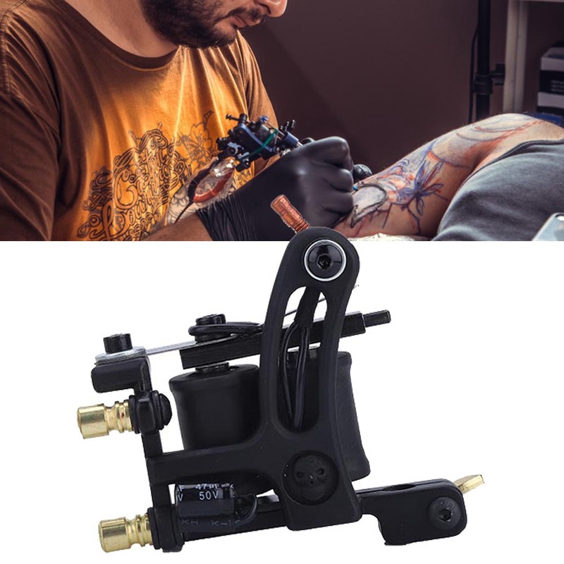 10 Warps Coils Wire Unique Pattern Tattoo Machine Gun Alloy