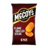 McCoy's Flame Grilled Steak Flavour Ridge Cut Potato Crisps, 6