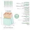 Knife Set, Howashin 15 Pieces Kitchen Knife Set with Built