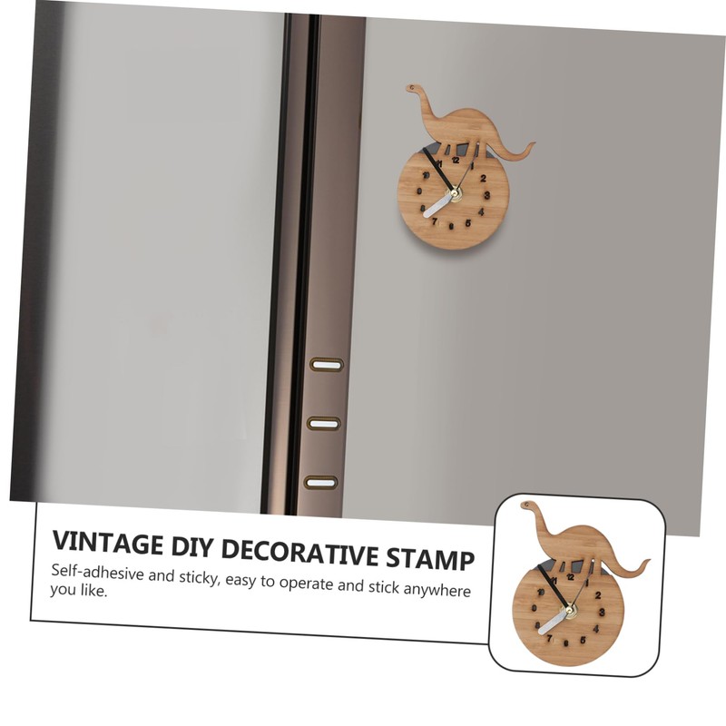 BIUDECO Attractive Dinosaur Pattern Magnetic Clock Fridge Stickers for Easy