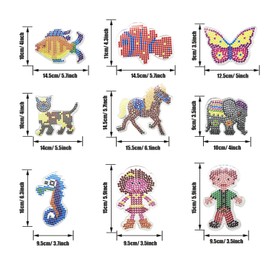 Allazone 5 mm 54 PCS Fuse Beads Boards, 23 Pack Clear Plastic Pegboards with White Beads Tweezers, Ironing Paper, Colorful Keychain and Polyester Lanyard for Kids Craft Supplies, Mix Style