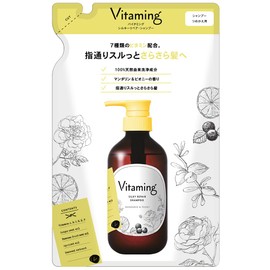 Vitaming V1 Silky Repair Shampoo Refill 400ml Mandarin & Peony Scent Vitamin Shampoo Vitamin Hair Repair