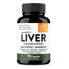 Sandhus Liver Limpieza Y Desintoxicación De Hígado 70cap Sabor Sin Sabor