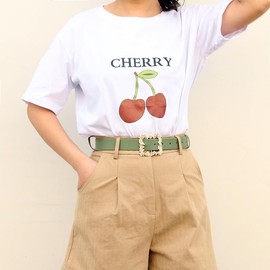 COTIM COYIN Women Rhinestone Leather Belt, Rhinestone and Gold Rose Square Buckle Belt for Pants Dress Jeans, Khaki