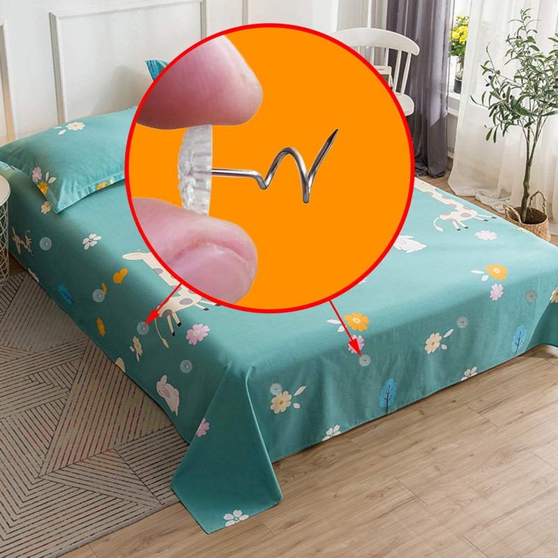 100 Pcs Bedskirt Pins, Twist Pins with Clear Heads, Bed