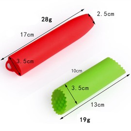 Silicone Garlic Peeler Easy Roller Tube, Peeler Tube for Garlic, Roller Peel Garlics Cloves, Silicone Tube Roller for Peeling Garlics, 4 Pieces 2 Styles 4 Colors