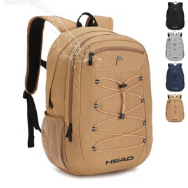 HEAD 30L Waterproof Travel Backpack for Men, Lightweight Laptop Backpack Fits 15.6 inch Notebook,Casual Daypack Backpack for College/Sport/Workout/Outdoor/Daily Use