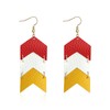3 pair Leather Earrings for Football Fans K&C Earrings Kansas