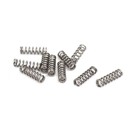 TOP-VIGOR 10Pcs Compression Spring, 3mm OD,0.5mm Wire Size,10mm Free Length Dual Extended Durable Dual Hook Tension Spring for Furniture Screen Doors Repair Projects