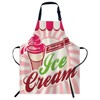 oFloral Ice Cream Apron Unisex Adjustable Bib Apron, Cooking Kitchen