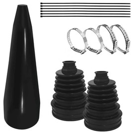 2PCS CV Axle Boot Repair Kit with Expander Tool, 4 Stainless Steel Clamps and 6 Cable Ties, Universal CV Joint Split CV Boot Repair Kit for 19mm to 24mm Drive Shaft & Chassis Protection