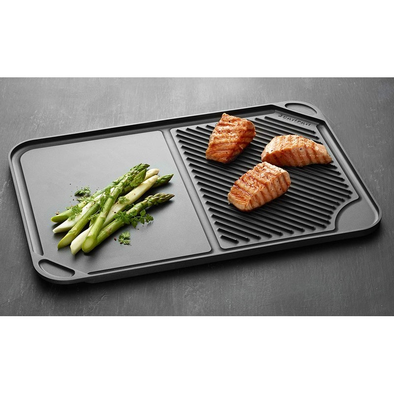 Scanpan Classic Double-Burner Grill Griddle, 2.6, BLACK