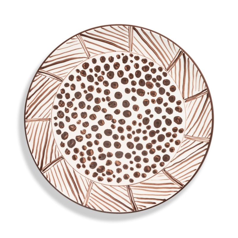 GMUNDNER KERAMIK African Edition Brown Dinner Plate Cup Diameter 25
