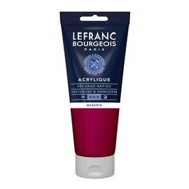 Lefranc Bourgeois 300382 Fine Acrylic Paint - Magenta, 200 ml Tube, Creamy Acrylic Paint, Water-based, Quick Drying, Non-fading, Waterproof