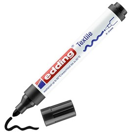 EDDING 4500 Textile T-Shirt Fabric Pen Black Marker Pen 2-3mm Line