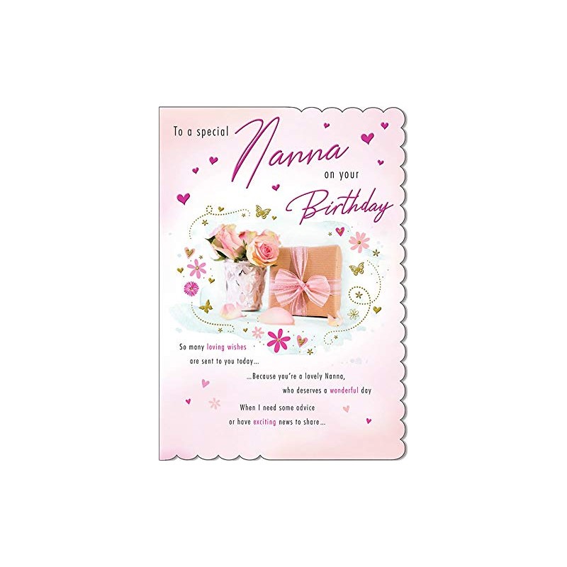 Piccadilly Greetings Traditional Birthday Card Nanna - 9 x 6