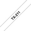 Brother TX211 - Laminated tape - black on white -