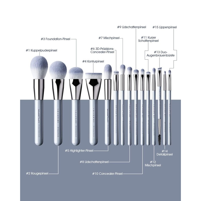 EIGSHOW Make Up Brush Set, 15 Pieces Professional Cosmetic Brush