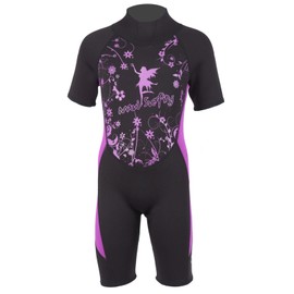 Scubatec 2 mm Children's Shorty Fairy, Black/Pink, 92-98 (3XS)