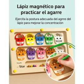 Laberinto Magnético Montessori Colores Números Niños                                                                                                  