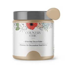 Country Chic All-in-One Chalk Paint for Furniture, Cabinets, Home Decor, Eco-Friendly, Matte Finish, Built-In Primer & Top Coat for Wood, Metal - Road Trip (Tan) - 4 oz (118 ml)