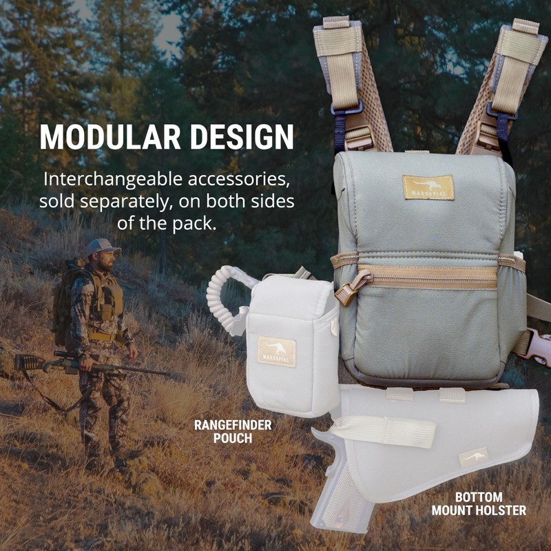 Marsupial Gear Enclosed Binocular Pack, Coyote, Small