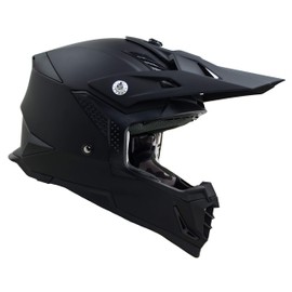 Vega Helmets unisex-adult Off-Road MCX Lightweight Fully Loaded Dirt Bike Helmet (Matte Black, MD) - 32000-053