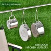 ABDULWEN Outdoor Hiking Picnic Stainless Steel Camping Tableware Kit with