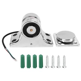 Electromagnetic Door Holder Zinc Alloy Silver 55kg Suction Fire Door Floor Stopper for Safety
