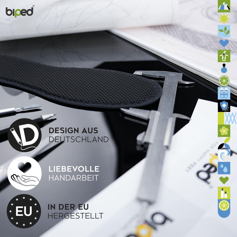 biped 2 Pair Activated Carbon Soles - Highly Effective -