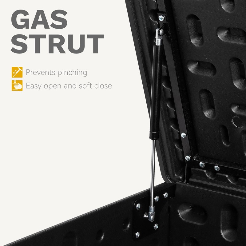 DWVO 150 Gallon Double-Wall Deck Box, XL Large Resin Outdoor