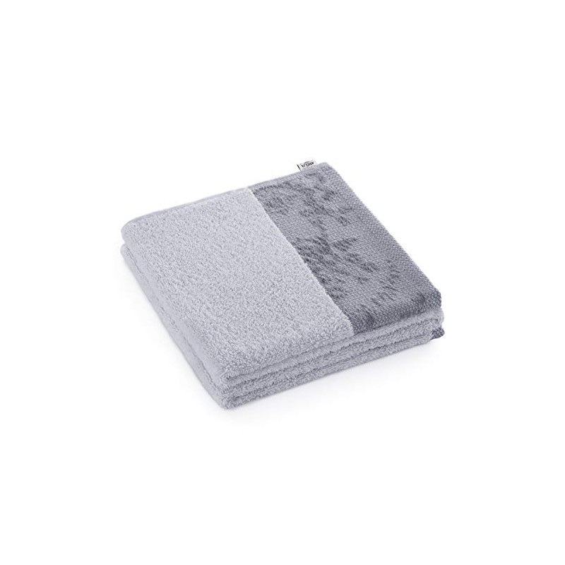 AmeliaHome Bath Towel 100% Cotton Border 500 g/m² Crea, 50x90
