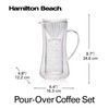Hamilton Beach Pour Over Drip Coffee Maker, 17 Ounces, Glass