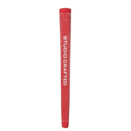 Studio Crafted Golf Full Cord Pistol Putter Grips, Solid Feeling, Anti-slip, All Weather, 0.580 Round, 10 Inches Length, 75±2g (Red)
