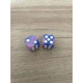 Unbranded 2X Pink Blue Dice Tire Wheel Valve Stem Caps Bike Car Truck SUV Motorcycle