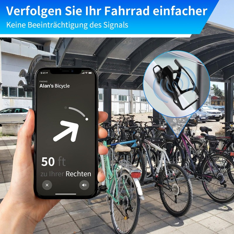 Quevati AirTag Bicycle Drink Holder