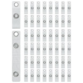 Uniclife 100 Pcs Badge Holder Straps ID Badge Straps with Snaps and Eyelets Heavy-Duty PVC Badge Clips for Card Holders Work Badge Holders Lanyards Key Rings and Name Tags