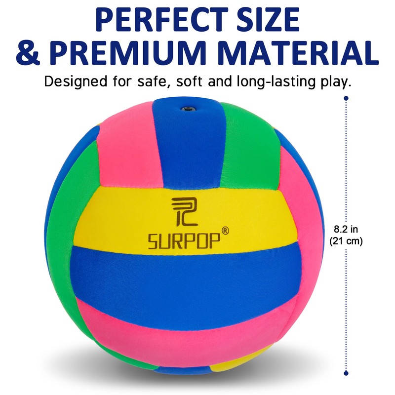Surpop Soft Indoor Volleyball for Kids, Quiet Size 5 Practice