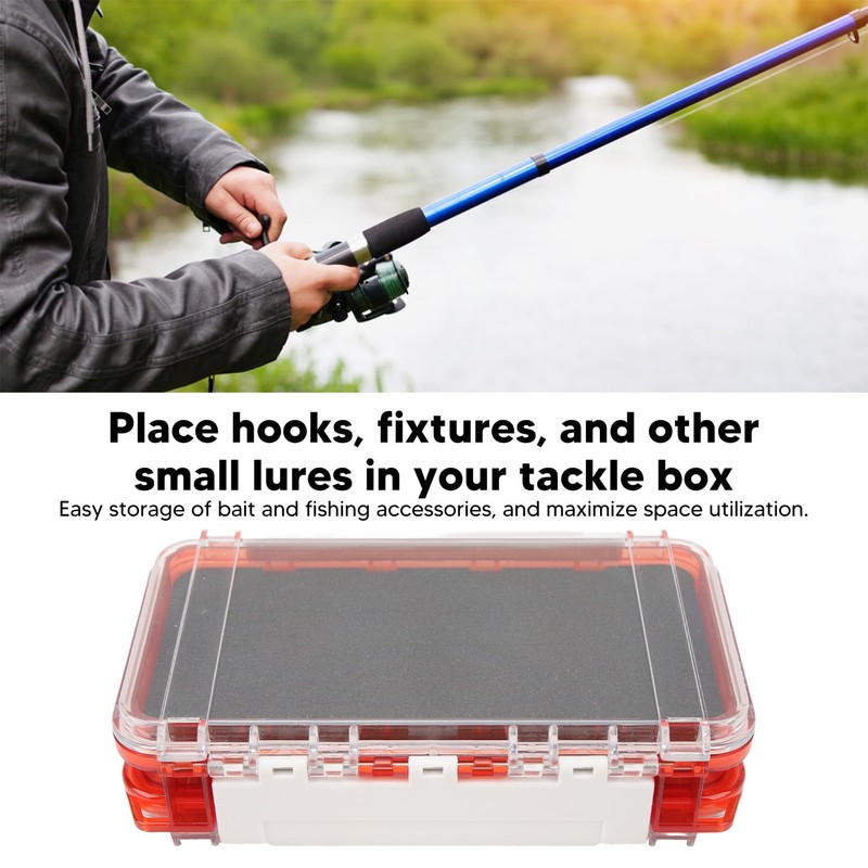 Fish Tackle Storage Box, Multi Compartment Portable PP Fishing Tackle