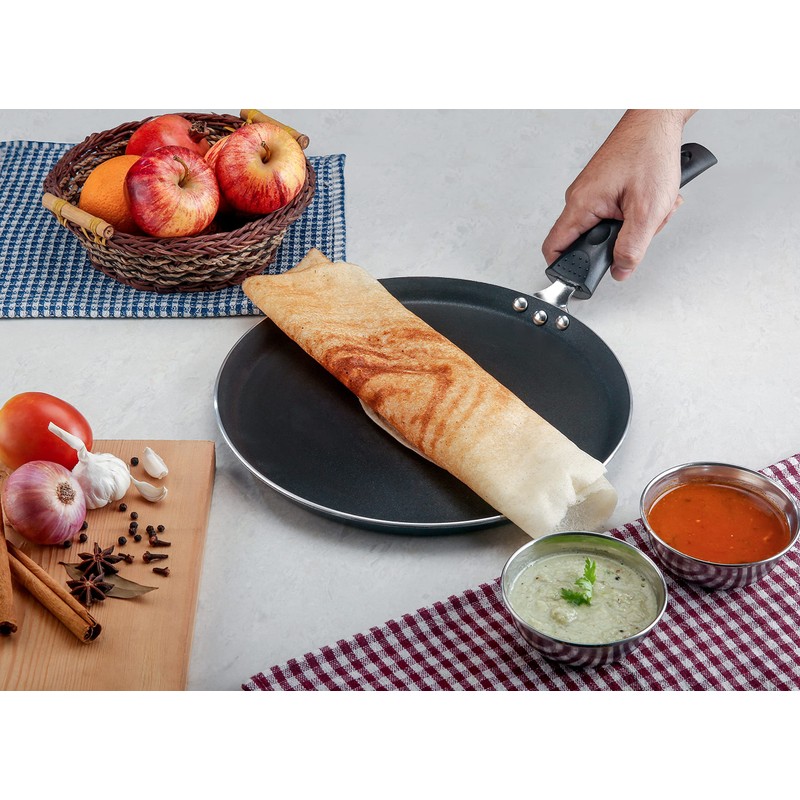 Vinod Cookware Dosa Griddle (Tawa) with Induction Base - 100%