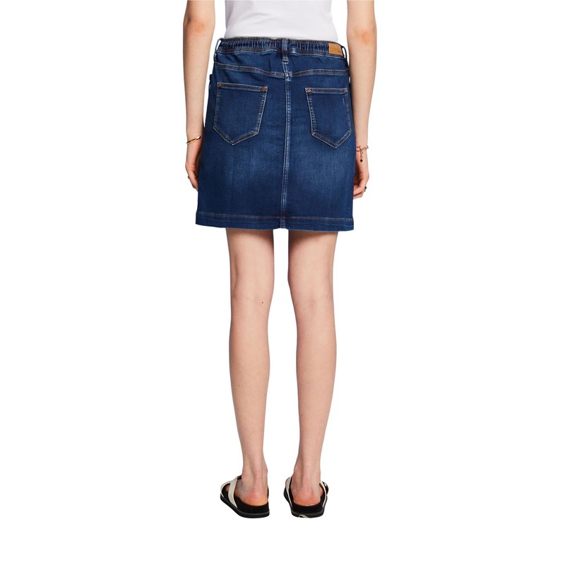 ESPRIT Women's Skirt, 901/Blue Dark Wash