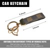 Yourkar Car Key Chain, Patterned Leather Anti-Lost Key Chain, Universal