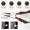 Emsmil 4-Piece 150 mm Snap Ring Pliers Set Curved Straight