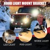 GLOBLED A-Pillar Windshield Light Mount Hood Cowl Mount Brackets Compatible