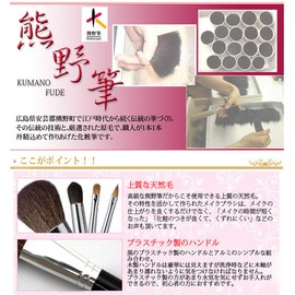 Kumano Brush Makeup Brush, KU Series, Eyeshadow Brush, Medium, Weasel Hair