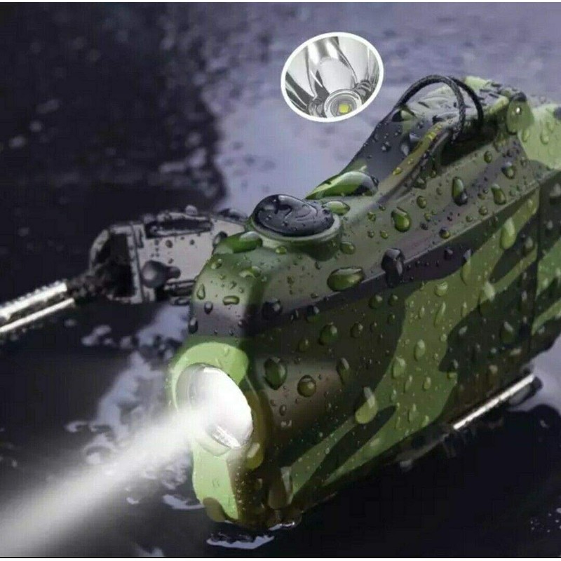 Waterproof Dual Arc Electric Plasma Lighter & Led Flashlight Combo