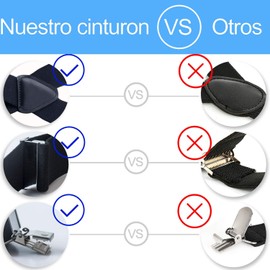 Termichy Tirantes de los hombres, tirantes de clip resistentes ajustables Termichy X-back para informal y formal
